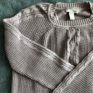 Pink cable knit sweater